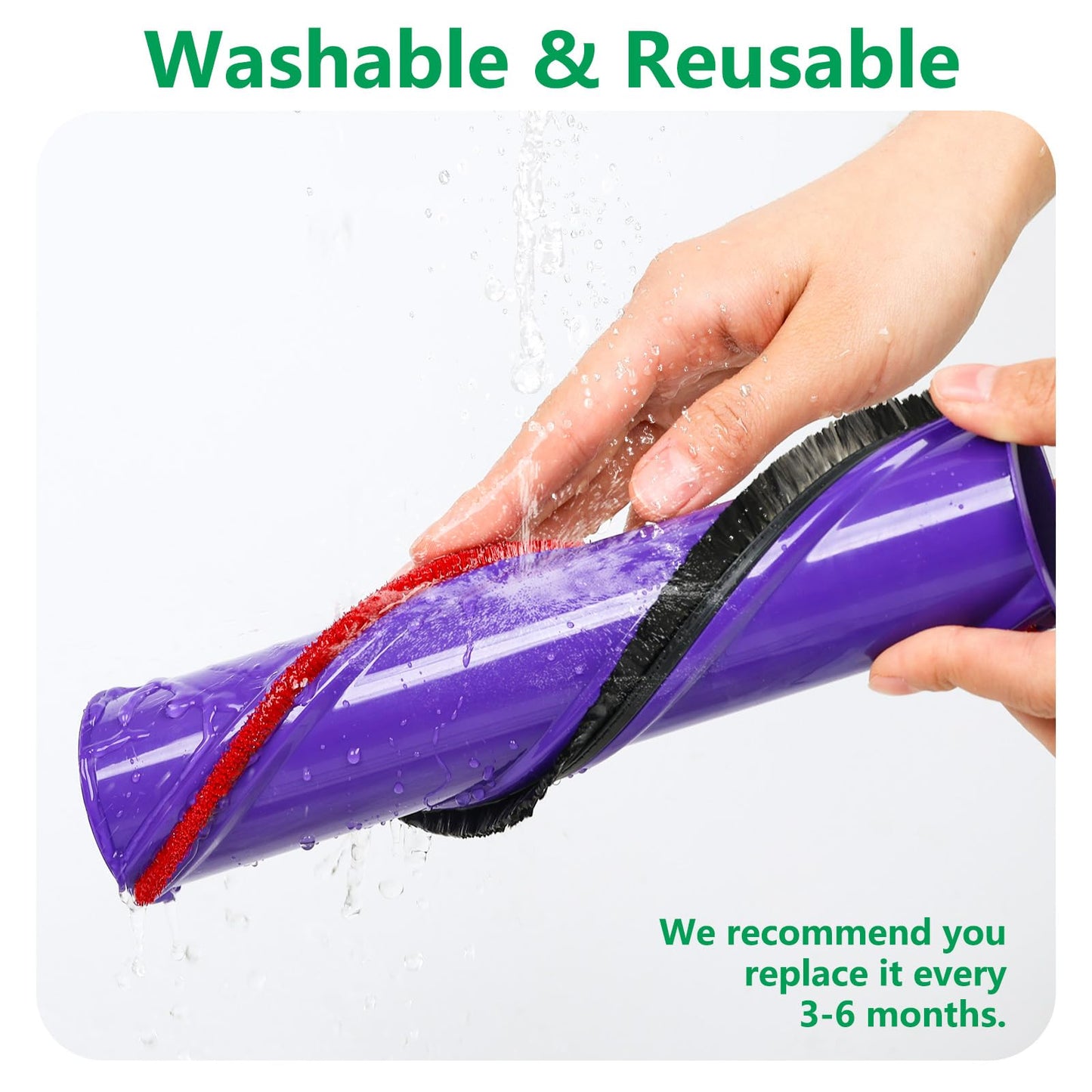 Quick-Release Moterhead Replacement Cleaner Head and Roller Brush Kit Compatible with Dyson V8,V10,V11,V15,SV10,SV12,SV14 Vacuum Cleaners,Vacuum Head Attachments Parts