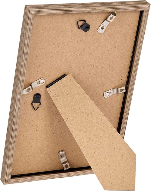 JCJMY Rustic Brown 6x8 Picture Frame - Versatile Wall Hanging or Tabletop Display with Shatter-Resistant Plexiglass