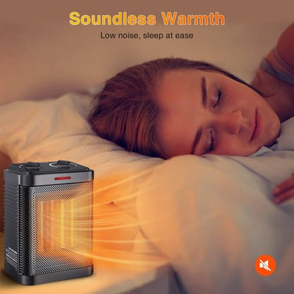 **Regine Switzerland 1500W PTC Ceramic Space Heater - Rapid Heating, 3 Modes, Safety Features | Ideal for Bedroom & Office**