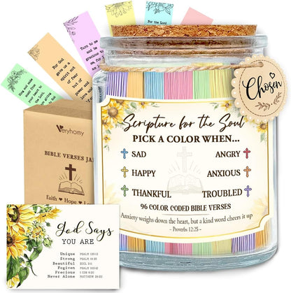 Regine Switzerland Inspirational Bible Verse Jar - Meaningful Religious Gift for Mom | Prayer Jar with Scriptures