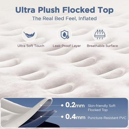CHERIMOR Queen Air Mattress - Built-In Pump, 18" Elevated Height, 800 lbs Capacity, Fast Inflation