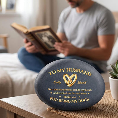 Thank You For Being My Rock Personalized Decorative Stone