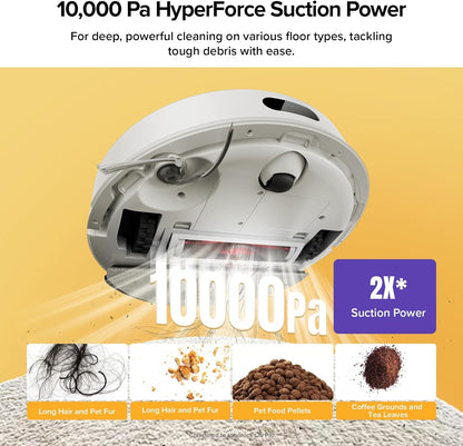 Roborock Q7 M5+ Robot Vacuum & Mop - 10000Pa Suction, Self-Emptying, App Control | White