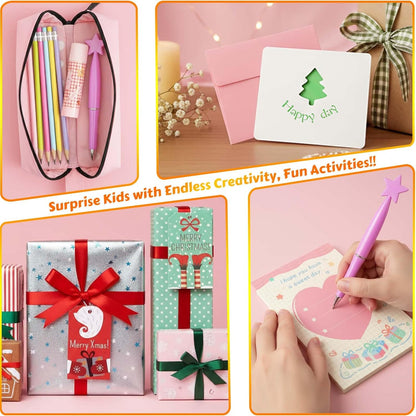 Advent Calendar 2025 - 24-Day DIY Journal Kit for Tween & Teen Girls | Scrapbook & Stationery Set