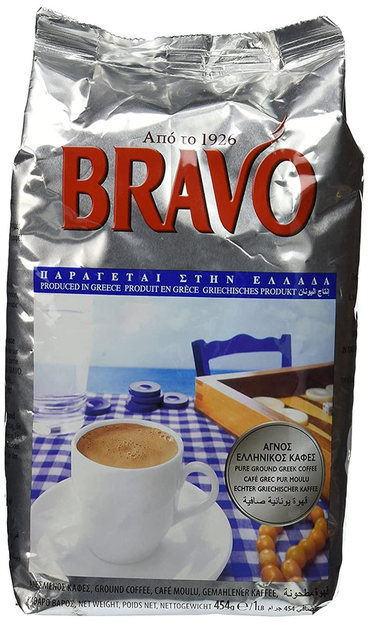 Bravo Greek Ground Coffee 2 Pack (16 Ounces x 2)