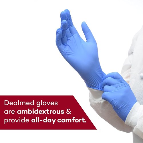 Dealmed Nitrile Exam Gloves - Medical Grade, Disposable, Latex-Free, Medium (200 Count)