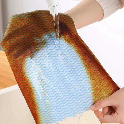 KLEENDOL Disposable Cleaning Cloths - Reusable Household Towels | 200 Sheets, 2 Rolls