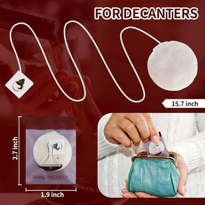 4Pcs Wine Filter Bags Purifier Wine Filters Remover Histamines, Wine Lovers Accessories Party Gifts