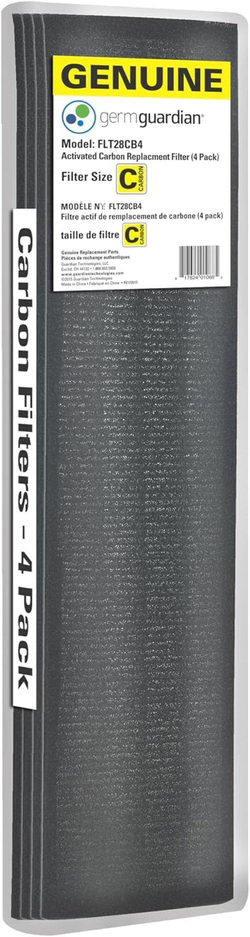 GermGuardian Carbon Air Purifier Replacement Filter - Compatible with AC5000 Series | 4-Pack FLT28CB4