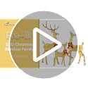 YULETIME 3-Piece Lighted Glitter Reindeer Family Set - 66-Inch Christmas Decor - 2.5D Variant