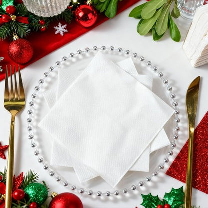JollyPack 1000 Count White Beverage Napkins - 1-Ply 4.9 x 4.9 Folded Bulk Cocktail Napkins Paper, Lunch Paper for Restaurants, Bar and Party - 9.8 x 9.8 Unfolded