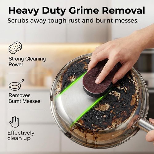 Magic Sponges Heavy-Duty Cleaning Eraser - Multi-Functional Melamine Foam Pads (5PCS) for Home Use