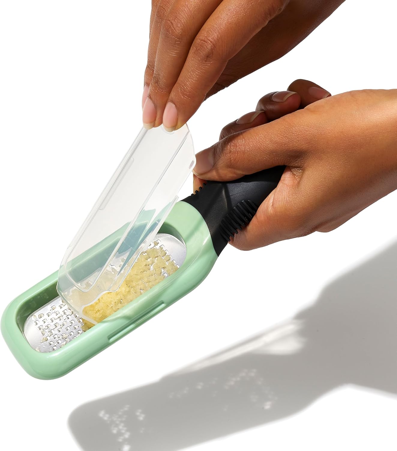 OXO Good Grips Ginger & Garlic Grater - Etched Design for Effortless Grating | Durable Kitchen Tool