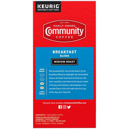 Community Coffee Breakfast Blend Medium Roast Single Serve Keurig K-Cup Pods 32 ct Box