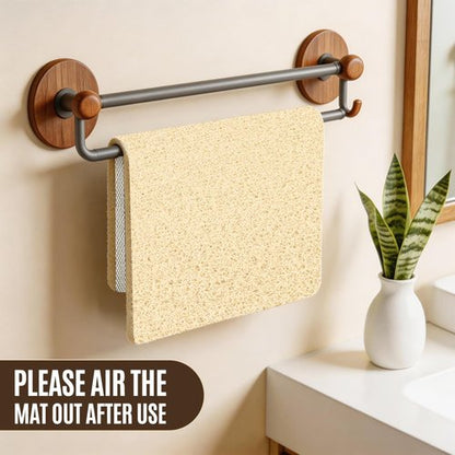 Joyhalo Shower Mat Bathtub Mat Non Slip, Bathmats Non Slip, Quick Drying Foot Scrubber Loofah Mats for Shower, Tub, Bathroom, Home, 17x24inch, Beige