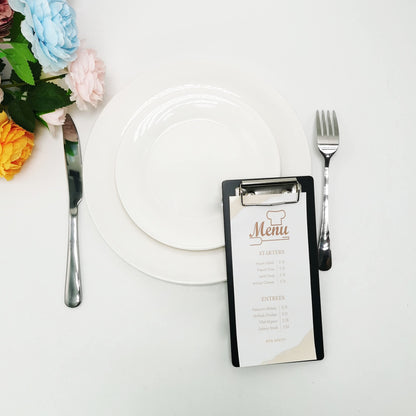 Olbia 10-Pack Wood Check Presenters for Restaurants, Server Book, Menu Holder for Cafes, Wooden Clip Board, Cute Waitress Book Organizer, Server Note Pads, Guest Check Book 8" x 4" (Black)