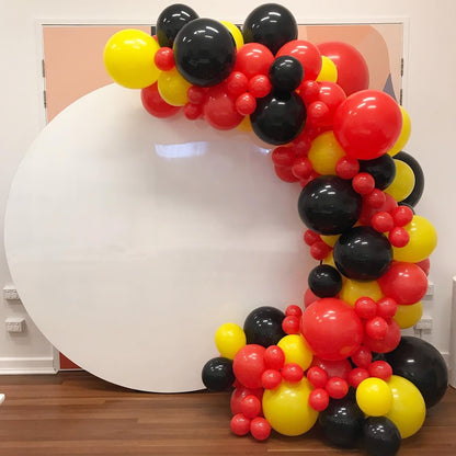 Polka Dot Latex Balloons by [Brand Name] - 60pcs 12-Inch Red, Yellow & Black | Perfect for Birthday & Baby Shower Decorations