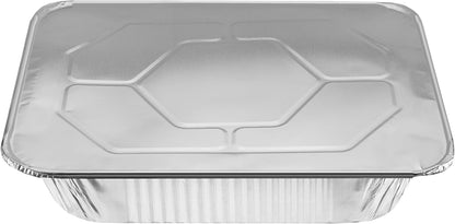 NYHI 9x13 Aluminum Pans With Lids - Disposable Half Size Foil Pans for Catering & Baking | 10 Pack