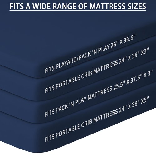 Pack and Play Sheets Fitted, 2 Pack Pack n Play Sheets for Graco Pack n Play Mattress, Unisex Playard Sheets for Boys Girls (Grey & Cyan, 38 X 26 Inch)