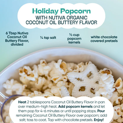 Nutiva Organic Coconut Oil - Non-Dairy Butter Flavor, 14 Ounce (Pack of 2) | USDA Organic, Vegan, Gluten-Free