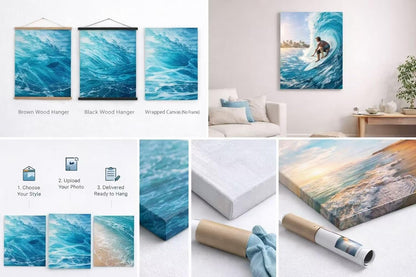 ZXDZSM Custom Canvas Prints - Personalized Photo Wall Art | Unframed 40" x 60" Size