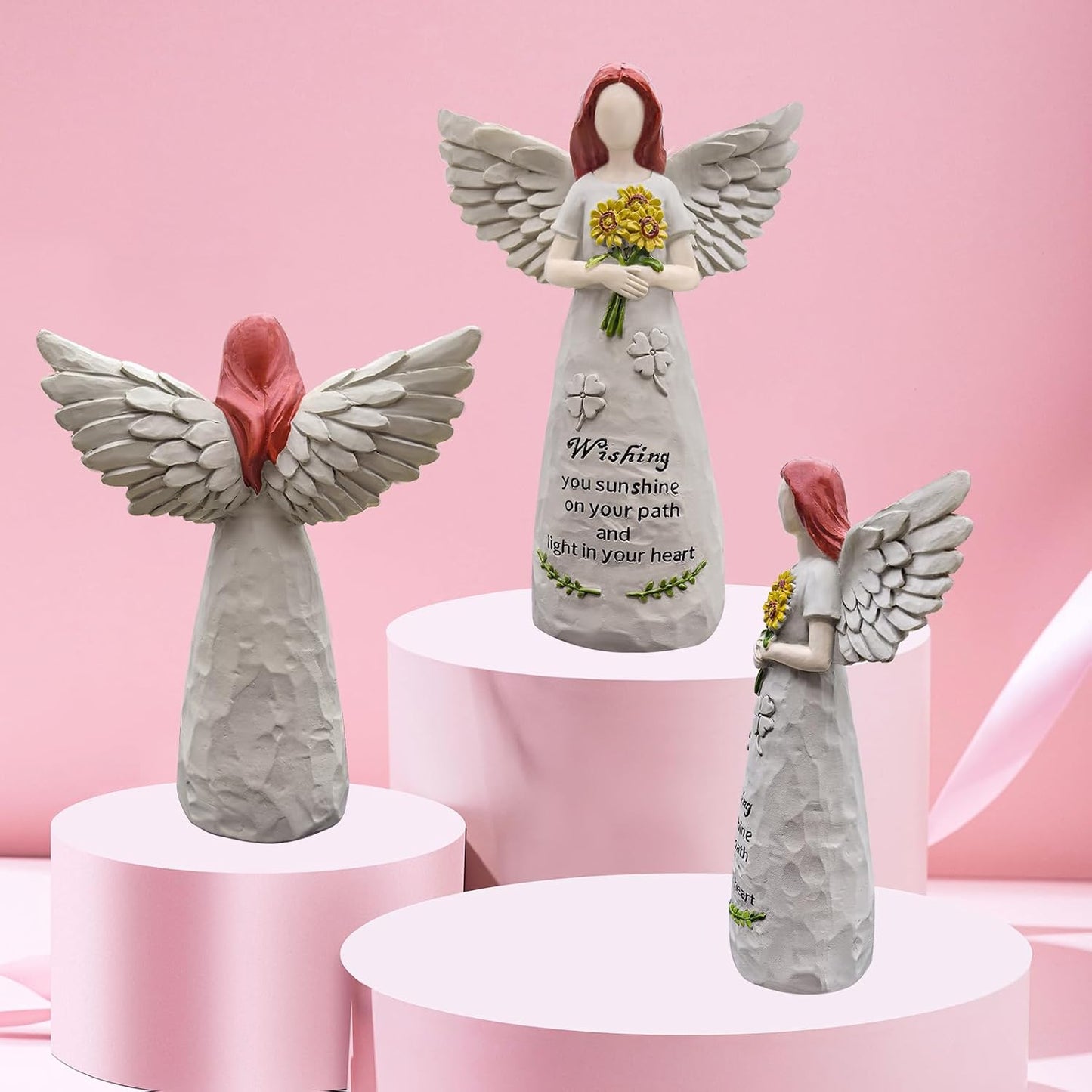 Angel Figurine by [Brand Name] - Hand-Painted 5.5” Sculpture for Blessings, Hope, and Comfort