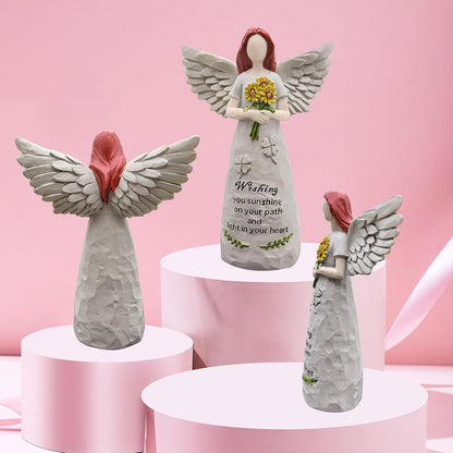 Angel Figurine by [Brand Name] - Hand-Painted 5.5” Sculpture for Blessings, Hope, and Comfort