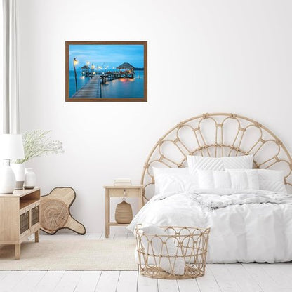 JCJMY 13x17 Picture Frame - Brown Wall Mount for Horizontal or Vertical Display | Shatter-Resistant Plexiglass