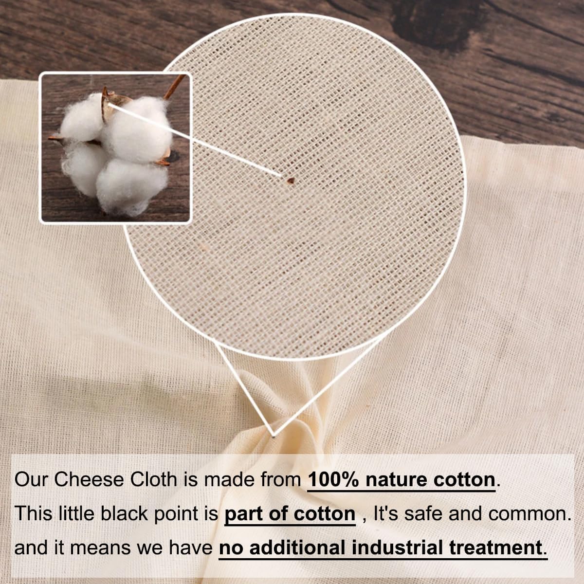 Skiennix Cheese Cloths - 25 Pcs 20x20 Inch Unbleached Cotton Straining Fabric | Reusable Muslin for Juicing & Cooking