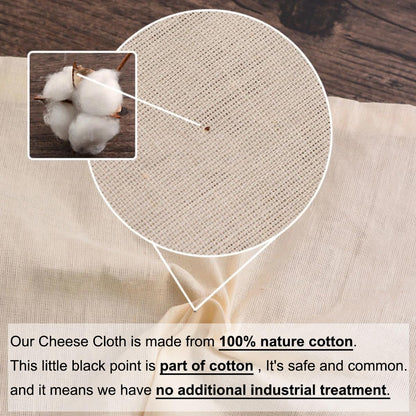 Skiennix Cheese Cloths - 10 Pcs 20x20 Inch Unbleached Cotton Muslin for Straining & Juicing