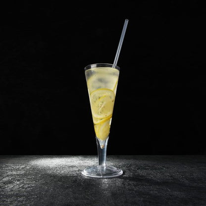 ALINK Reusable Hard Plastic Clear Straws - 10.5 Inch Long for 16-30 OZ Tumblers | Includes Cleaning Brush