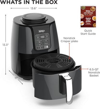 Ninja Air Fryer - 4 QT Capacity | 4-in-1 Cooking Functions | Dishwasher Safe Parts | Includes 20 Healthy Recipes | Grey