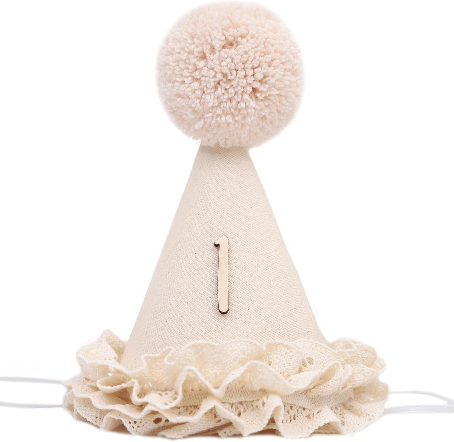 Regine Switzerland Lace 1/2 Birthday Hat - Sweet Floral Princess Crown for 6-Month Celebration