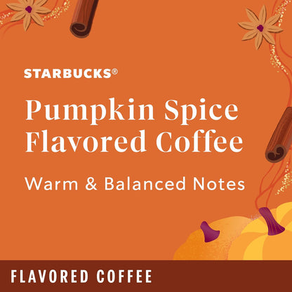 Starbucks K-Cup Coffee Pods - Pumpkin Spice Flavor - 100% Arabica - 10 Pods Per Box