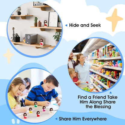 Skiennix 120PCS Mini Jesus Figurines - Colorful Tiny Religious Gifts for Easter Egg Stuffers