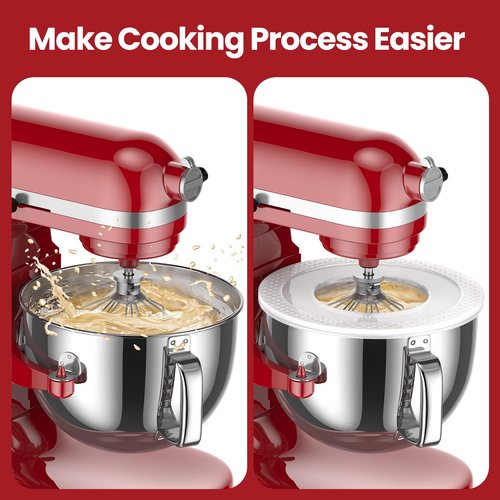 KN2B6PEH 6QT Bowl-Lift Stand Mixer Bowl, Compatible with Kitchenaid Professional 600 Mixer with Silicone Spatula, Measuring Cups and Spoons - Fits KV25G KP26M1X