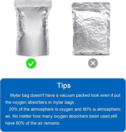 400cc Oxygen Absorbers - 100 Count for Long-Term Food Storage | Ideal for Mylar Bags & Canning