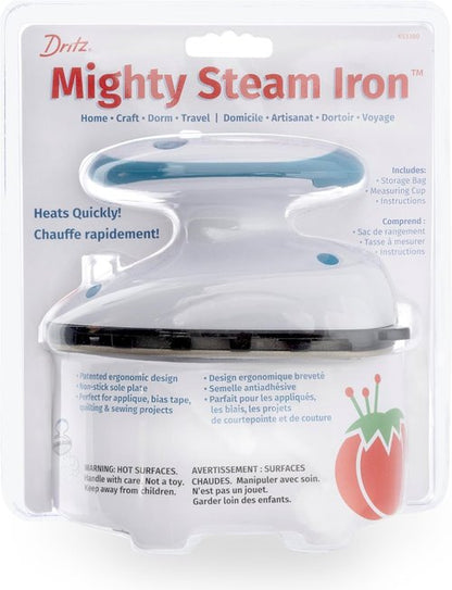 Dritz Mighty Travel Steam Iron - Compact Mini Iron for Quilting, Crafts & Sewing | Portable Travel Steamer