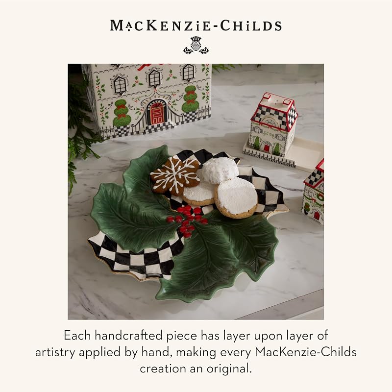 Holly Leaf Ceramic Candy Dish by Mackenzie-Childs