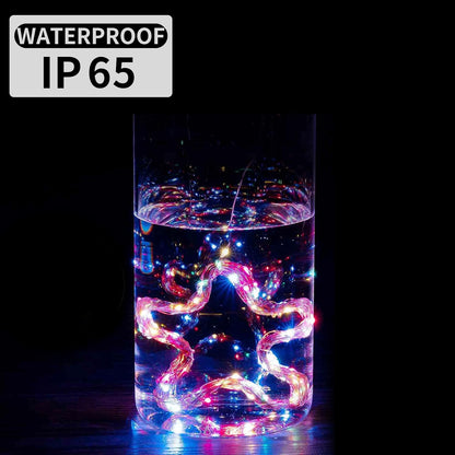 Skiennix 100 Pack Fairy Lights - 7Ft 20 LED Twinkle String Lights | Battery Operated & Waterproof for Mason Jar Decor, Weddings & Holidays