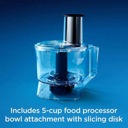 Oster Blender & Food Processor Combo - 3 Settings for Smoothies & Chopping | Includes 2 Cups & Lids, Carbon Grey