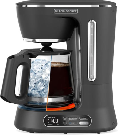 BLACK+DECKER 12-Cup Digital Coffee Maker - Programmable Iced or Hot Brew | Quick Touch & 4-Hour Keep Warm