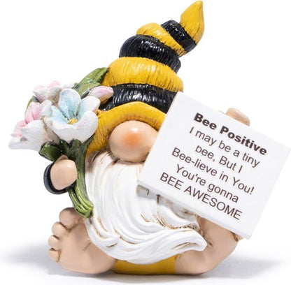 Hodao Positive Bee Figurine | Motivational Home Decor for Women - Stress Relief Gift for Office
