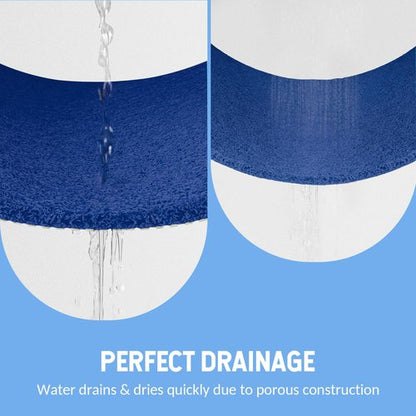 Hargiis Non-Slip Bathtub Mat, 2 Pack Anti Slip Shower Mat, Fast Drying Bathtub Mats, Foot Scrubber Mat, Anti Slip Mat for Tub, Floor, Bathroom, Kitchen, Home, Hotel (Navy Blue 24"×16"+24"×16")