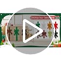 Christmas Door & Cabinet Bows with Snowflakes - Red Black Buffalo Plaid, 10 Pieces, 10 Inches