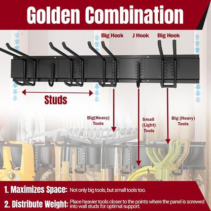 99 Garage Tool Organizer - Heavy Duty Wall Mount Storage Rack for Tools | 28 Pack, 1000 lbs Capacity