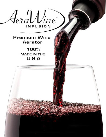 2-Pack -100% MADE IN THE USA - Drip-Free WINE POURER with Patented TILT AERATION CONTROL