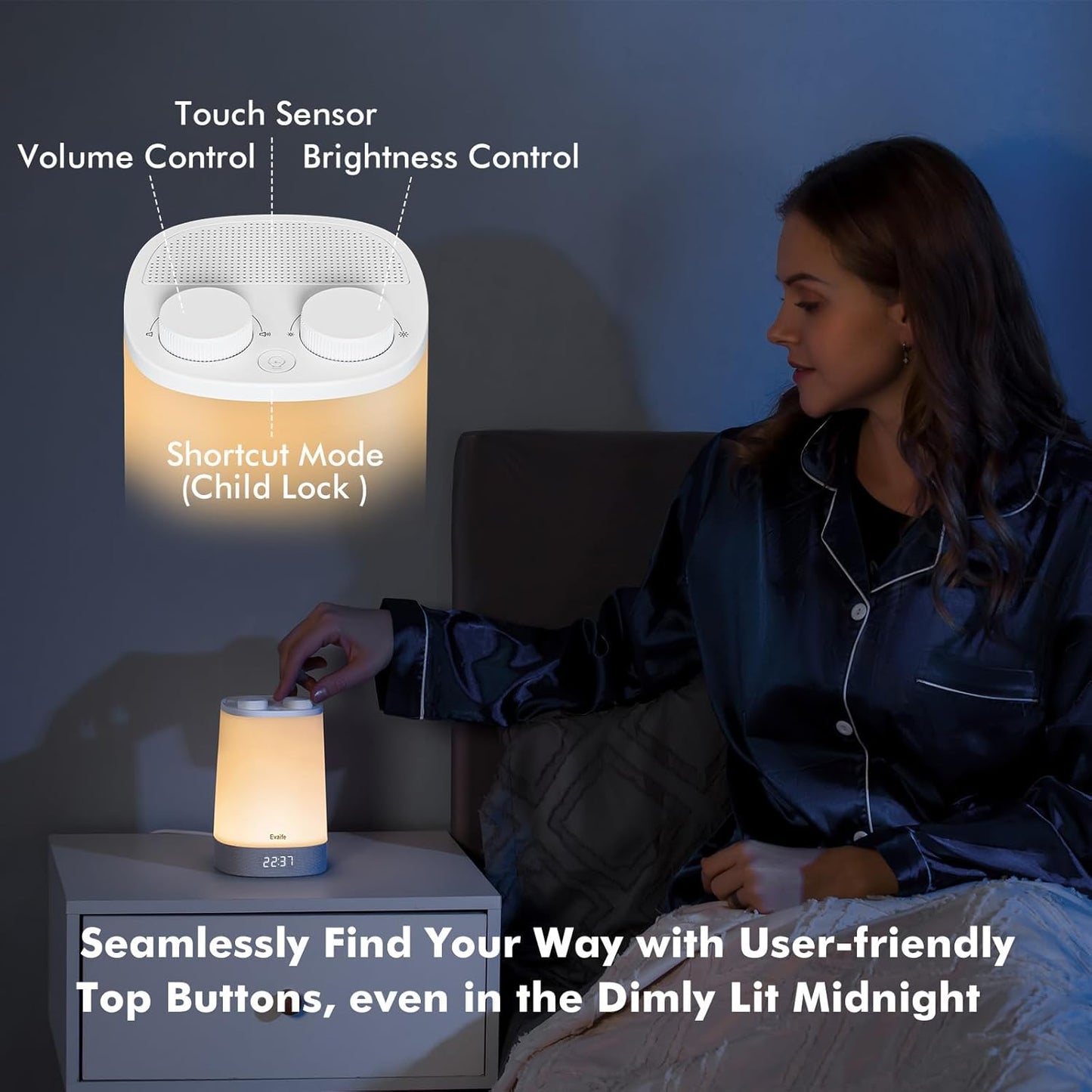Skiennix Baby Sound Machine - Nursery Night Light & White Noise for Sleep | APP Control & Sleep Trainer