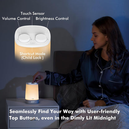 Skiennix Baby Sound Machine - Nursery Night Light & White Noise for Sleep | APP Control & Sleep Trainer