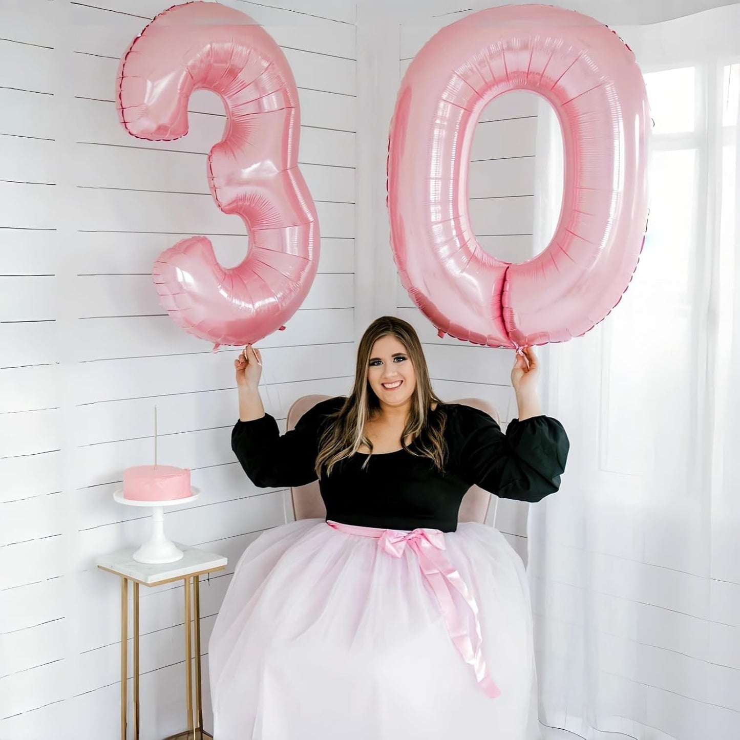 Pastel Pink Number 0 Balloon - Large Foil 40" Helium Balloon for Girls' Birthday & Graduation Celebrations